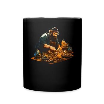 Lapidaire artiste pierres précieuses Pierre de collecte Pierre - Mug uni - noir - Devant