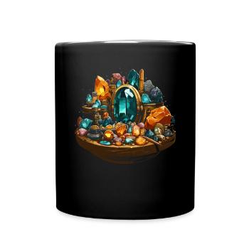 Lapidaire artiste pierres précieuses Pierre de collecte Pierre - Mug uni - noir - Devant