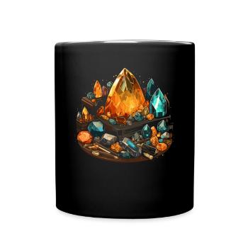 Lapidaire artiste pierres précieuses Pierre de collecte Pierre - Mug uni - noir - Devant