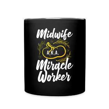 Nurse Midwife Birth Worker Midwife - Full Colour Mug - black - Front