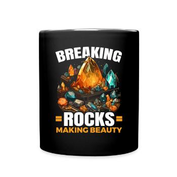 Lapidaire artiste pierres précieuses Pierre de collecte Pierre - Mug uni - noir - Devant