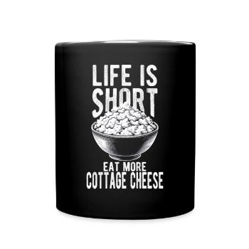 Cottage Cheese Enthusiast - Full Colour Mug - black - Front