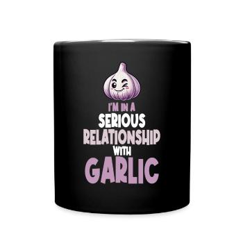 Ail amant épice drôle ail relation citation - Mug uni - noir - Devant
