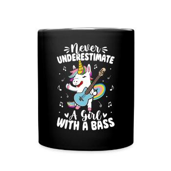 Bass Girl Bassiste - Mug uni - noir - Devant