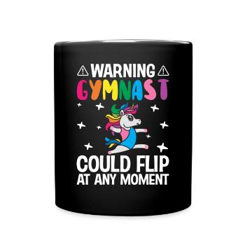 Gymnastik Cartwheel Girl - Tasse einfarbig - Schwarz - Vorne
