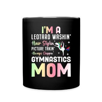 Maman gymnaste - Mug uni - noir - Devant