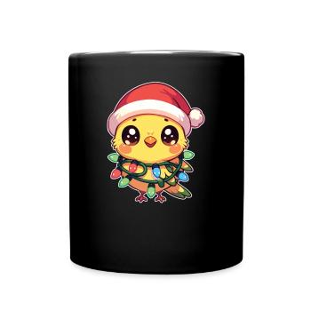 Christmas Fairy Lights Canary - Full Colour Mug - black - Front
