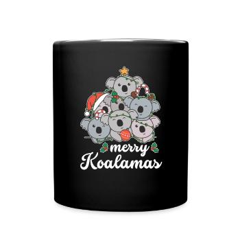 Joyeux Noël Koalama Pun Koala - Mug uni - noir - Devant
