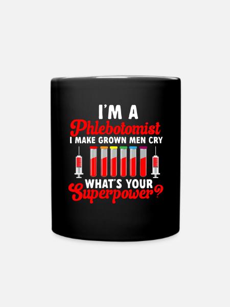 Phlebotomie Blutabnahme Blut Krankenschwester - Tasse einfarbig - Schwarz