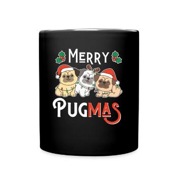 Le jeu de mots de Merry Pugma Carlin Noël - Mug uni - noir - Devant