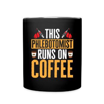 Phlebotomie Blutabnahme Blut Krankenschwester - Tasse einfarbig - Schwarz - Vorne