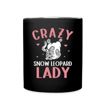 Schneeleopard - Tasse einfarbig - Schwarz - Vorne