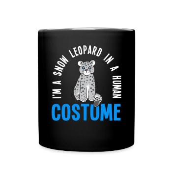 Schneeleopard - Tasse einfarbig - Schwarz - Vorne