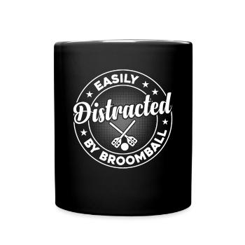 Playing Broomball Player - Easily Distracted By Br - Full Colour Mug - black - Front