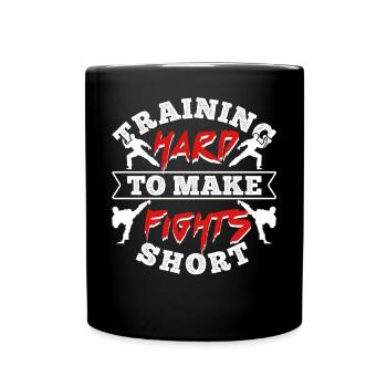 S’entraîner dur pour raccourcir les combats - Mug uni - noir - Devant