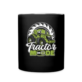 Mode Tracteur sur l'agriculture Agriculteur biologique - Mug uni - noir - Devant