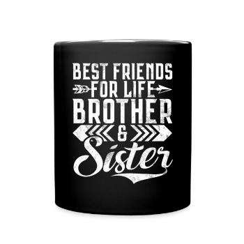 Brother Gifts - Tasse einfarbig - Schwarz - Vorne
