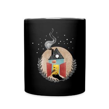 Happy Christmas Time - Tasse einfarbig - Schwarz - Vorne
