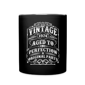 Vintage 1974 Man Myth Legend 49th Birthday - Mug uni - noir - Devant