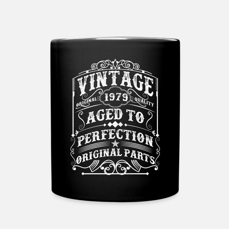 Vintage 1979Man Myth Legend 44th Birthday - Full Colour Mug - black