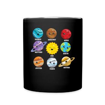 Système Solaire, Planètes, Science Espace, Astrologie - Mug uni - noir - Devant