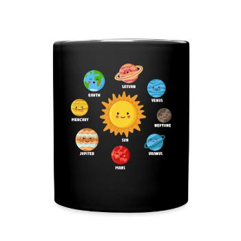 Système Solaire, Planètes, Science Espace, Astrologie - Mug uni - noir - Devant