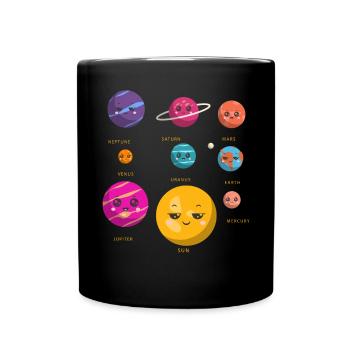 Système Solaire, Planètes, Science Espace, Astrologie - Mug uni - noir - Devant