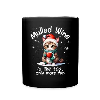 Christmas Market Funny Mulled Wine Drink Sayings - Full Colour Mug - black - Front