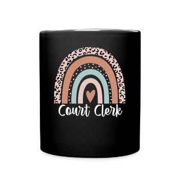 Greffier Arc-en-ciel Léopard Drôle Greffier - Mug uni - noir - Devant