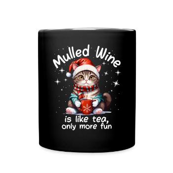 Christmas Market Funny Mulled Wine Drink Sayings - Full Colour Mug - black - Front