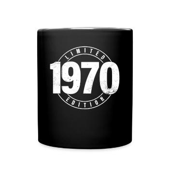Limited Edition 1970's Birth Year Urban Birthday - Full Colour Mug - black - Front