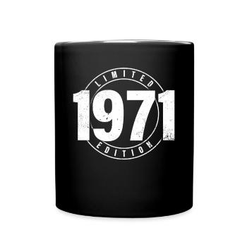 Limited Edition 1971 Birth Year Urban Birthday - Full Colour Mug - black - Front