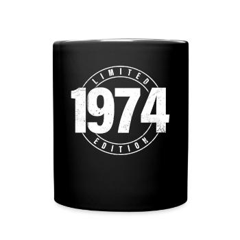 Limited Edition 1974 Year of Birth Urban Birthday - Full Colour Mug - black - Front