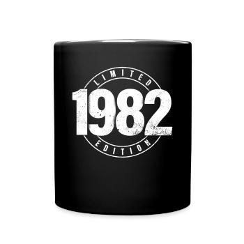Limited Edition 1982 Year of Birth Urban Birthday - Full Colour Mug - black - Front