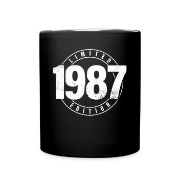 Limited Edition 1987 Year of Birth Urban Birthday - Full Colour Mug - black - Front