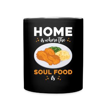 Soul Food Kitchen Decor Wall Art - Full Colour Mug - black - Front