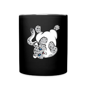 Schneeleopard - Tasse einfarbig - Schwarz - Vorne