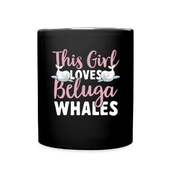 Weißwal Beluga Wal - Tasse einfarbig - Schwarz - Vorne