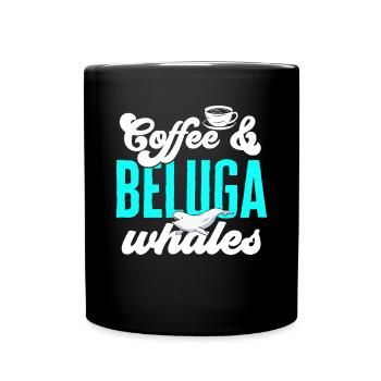 Weißwal Beluga Wal - Tasse einfarbig - Schwarz - Vorne