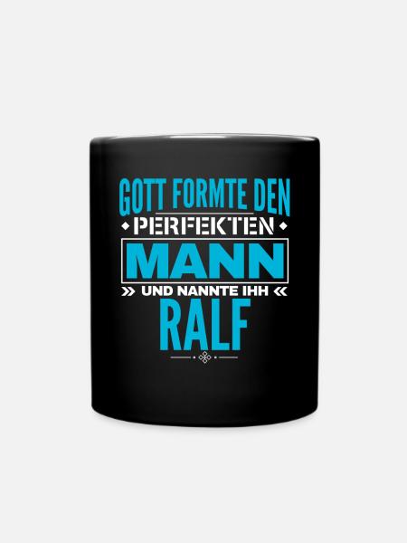 Ralf Name Design - Tasse einfarbig - Schwarz