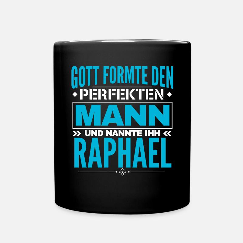 Raphael Name Design - Tasse einfarbig - Schwarz