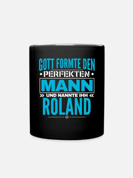 Roland Name Design - Tasse einfarbig - Schwarz