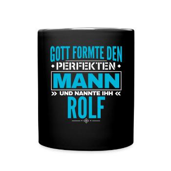 Rolf Name Design - Tasse einfarbig - Schwarz - Vorne