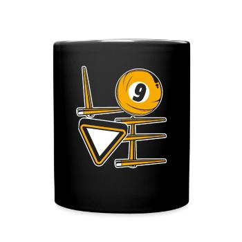 Love Snooker Billard Table de billard - Mug uni - noir - Devant
