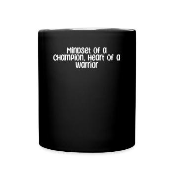 Fitness - Mindset of a champion, heart of a - Full Colour Mug - black - Front
