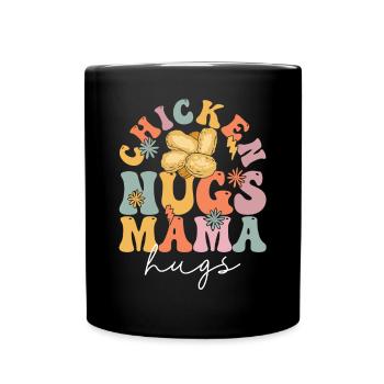 Croquettes de poulet Groovy Maman au poulet - Mug uni - noir - Devant