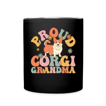 Groovy Dog - Full Colour Mug - black - Front