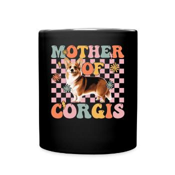 Groovy Corgi Maman Chien Maman - Mug uni - noir - Devant