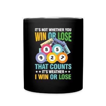 It's Not Whether You Win Or Lose That Counts - Tasse einfarbig - Schwarz - Vorne