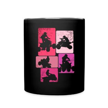 Quadgirl ATV 4 Wheeler Off Roading Lover - Tasse einfarbig - Schwarz - Vorne